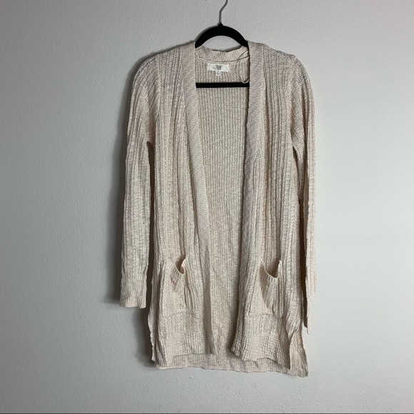 Pinque Cream Long Sleeve Cardigan 